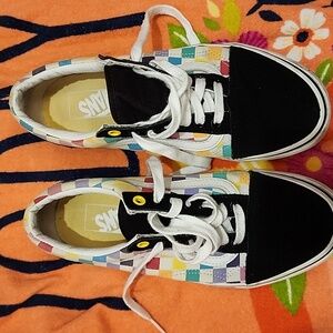 Vans 721356 Old School Rainbow Checkered low top